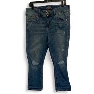 Torrid Super Soft Distressed Crop Jegging Jeans